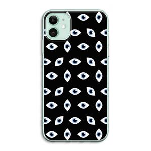 CaseCompany Eyes pattern: iPhone 11 Transparant Hoesje