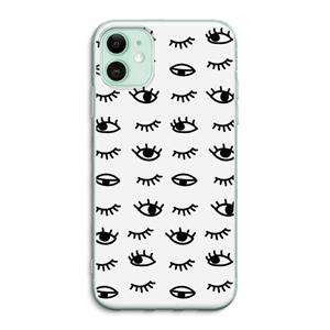 CaseCompany Eye pattern #2: iPhone 11 Transparant Hoesje