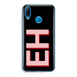CaseCompany Monogram: Huawei P20 Lite Transparant Hoesje