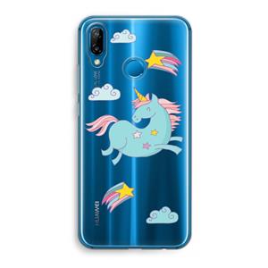 CaseCompany Vliegende eenhoorn: Huawei P20 Lite Transparant Hoesje