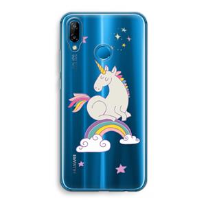 CaseCompany Regenboog eenhoorn: Huawei P20 Lite Transparant Hoesje