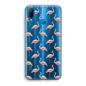 CaseCompany Flamingoprint groen: Huawei P20 Lite Transparant Hoesje