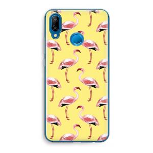 CaseCompany Flamingo's geel: Huawei P20 Lite Transparant Hoesje