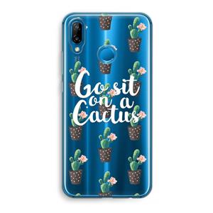 CaseCompany Cactus quote: Huawei P20 Lite Transparant Hoesje
