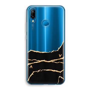 CaseCompany Gouden marmer: Huawei P20 Lite Transparant Hoesje