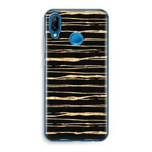 CaseCompany Gouden strepen: Huawei P20 Lite Transparant Hoesje