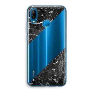 CaseCompany Zwart marmer: Huawei P20 Lite Transparant Hoesje