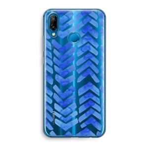 CaseCompany Blauwe pijlen: Huawei P20 Lite Transparant Hoesje