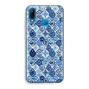 CaseCompany Blauw motief: Huawei P20 Lite Transparant Hoesje