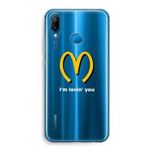 CaseCompany I'm lovin' you: Huawei P20 Lite Transparant Hoesje