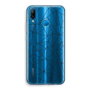 CaseCompany Geometrische lijnen zwart: Huawei P20 Lite Transparant Hoesje