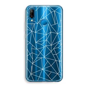 CaseCompany Geometrische lijnen wit: Huawei P20 Lite Transparant Hoesje