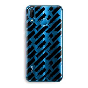 CaseCompany Zwarte vegen: Huawei P20 Lite Transparant Hoesje