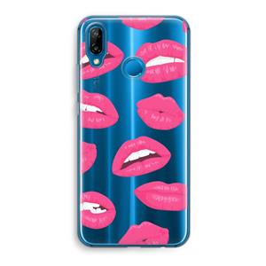 CaseCompany Bite my lip: Huawei P20 Lite Transparant Hoesje