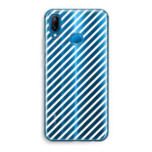 CaseCompany Strepen zwart-wit: Huawei P20 Lite Transparant Hoesje