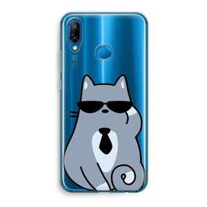 CaseCompany Cool cat: Huawei P20 Lite Transparant Hoesje