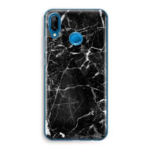 CaseCompany Zwart Marmer 2: Huawei P20 Lite Transparant Hoesje