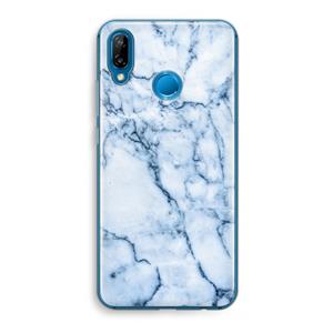 CaseCompany Blauw marmer: Huawei P20 Lite Transparant Hoesje