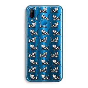 CaseCompany Zwarte poes: Huawei P20 Lite Transparant Hoesje