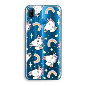 CaseCompany Rainbow Unicorn: Huawei P20 Lite Transparant Hoesje