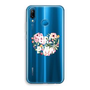 CaseCompany GRL PWR Flower: Huawei P20 Lite Transparant Hoesje