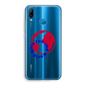 CaseCompany Run The World: Huawei P20 Lite Transparant Hoesje