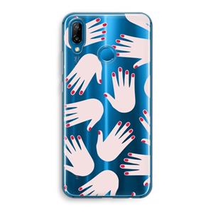 CaseCompany Hands pink: Huawei P20 Lite Transparant Hoesje