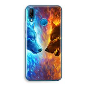 CaseCompany Fire & Ice: Huawei P20 Lite Transparant Hoesje