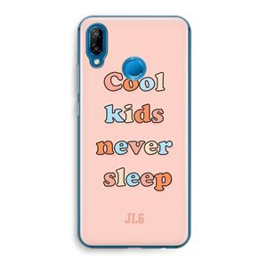CaseCompany Cool Kids Never Sleep: Huawei P20 Lite Transparant Hoesje