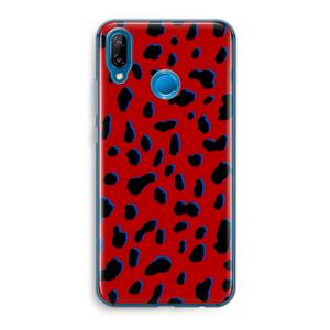CaseCompany Red Leopard: Huawei P20 Lite Transparant Hoesje