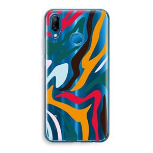 CaseCompany Colored Zebra: Huawei P20 Lite Transparant Hoesje