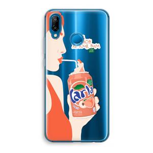 CaseCompany Peach please!: Huawei P20 Lite Transparant Hoesje