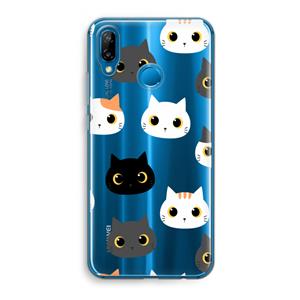 CaseCompany Katten: Huawei P20 Lite Transparant Hoesje