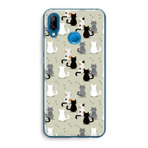 CaseCompany Katten: Huawei P20 Lite Transparant Hoesje