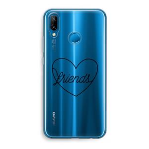 CaseCompany Friends heart black: Huawei P20 Lite Transparant Hoesje