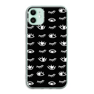 CaseCompany Eye pattern #3: iPhone 11 Transparant Hoesje