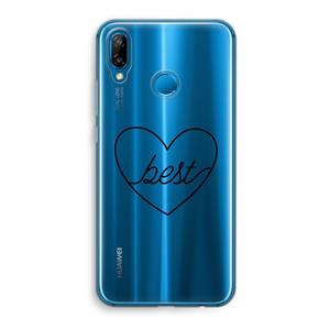 CaseCompany Best heart black: Huawei P20 Lite Transparant Hoesje