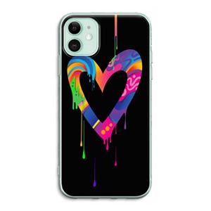 CaseCompany Melts My Heart: iPhone 11 Transparant Hoesje