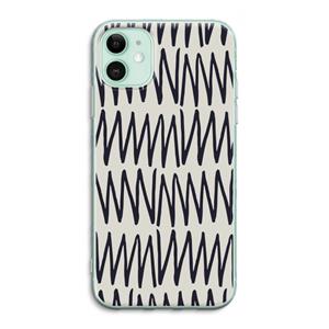 CaseCompany Marrakech Zigzag: iPhone 11 Transparant Hoesje