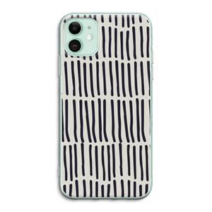 CaseCompany Moroccan stripes: iPhone 11 Transparant Hoesje