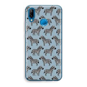 CaseCompany Zebra: Huawei P20 Lite Transparant Hoesje