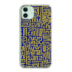 CaseCompany Majorelle Blue Print: iPhone 11 Transparant Hoesje