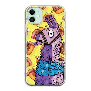 CaseCompany Loot Burger: iPhone 11 Transparant Hoesje