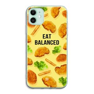 CaseCompany Eat Balanced: iPhone 11 Transparant Hoesje