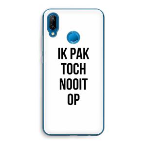 CaseCompany Ik pak nooit op: Huawei P20 Lite Transparant Hoesje