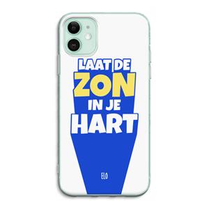 CaseCompany Laat de zon in je hart: iPhone 11 Transparant Hoesje