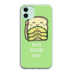 CaseCompany Avo Good Day: iPhone 11 Transparant Hoesje