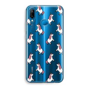 CaseCompany Eenhoorns overal: Huawei P20 Lite Transparant Hoesje