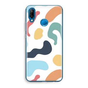 CaseCompany Memphis Shapes Blue: Huawei P20 Lite Transparant Hoesje