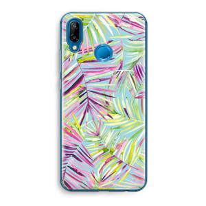 CaseCompany Tropical Palms Blue: Huawei P20 Lite Transparant Hoesje
